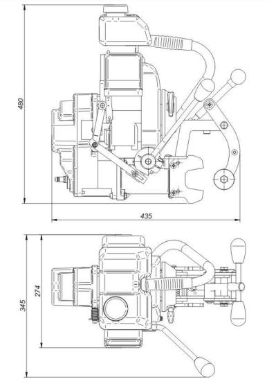 РЕЛЬСОСВЕРЛИЛЬНЫЙ СТАНОК МСР-1Н (БЕЛАРУСЬ, ДВИГАТЕЛЬ КИТАЙ)